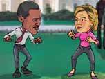 Street Fight Obama Vs Hillary